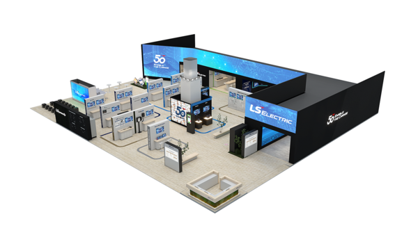 LS일렉트릭이 국내 최대 전력, 스마트에너지 전시회에서 참기 기업 중 최대 규모 전시공간을 마련하고, 차세대 스마트 전력 시장을 선도할 전략 제품을 공개한다. LS일렉트릭 전시부스 조감도
