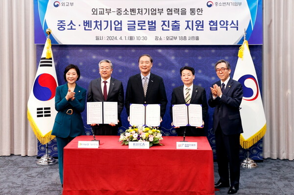 기술보증기금은 한국국제협력단(KOICA), 창업진흥원과 지난 1일 ‘중소·벤처기업 지원 프로그램 간 상호 연계 체계 구축을 위한 업무협약’을 체결했다.