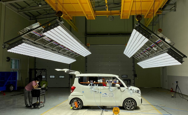 영광 e-모빌리티 충돌시험장 내부 모습