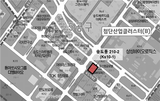 송도글로벌지놈센터 위치도