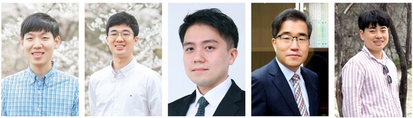 (왼쪽부터) KAIST 건설및환경공학과 명재욱 교수, 최신형 박사과정, 생명과학과 양한슬 교수, 연세대학교 패키징및물류학과 서종철 교수, 박기태 석박사 통합과정
