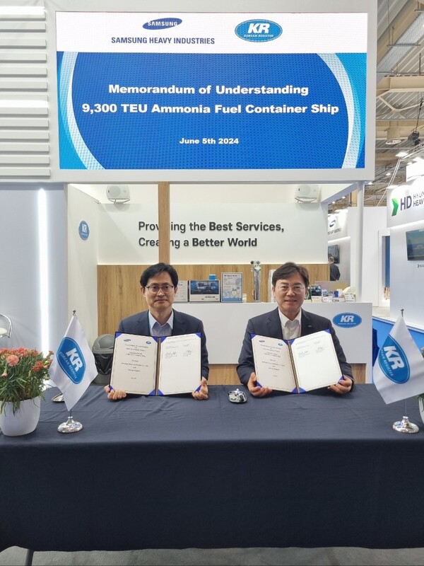 (왼쪽부터) 삼성중공업 장해기 부사장, KR 연규진 상무