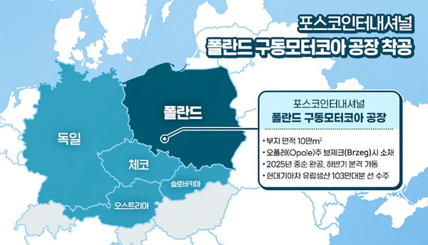 포스코인터내셔널 폴란드 구동모터코아 공장 위치