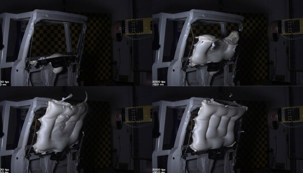 현대모비스가 PBV에 특화된 에어백을 선보였다. 차량 내부가 상대적으로 넓고 다채로운 실내디자인이 가능한 PBV 특성을 고려한 안전기술이다.