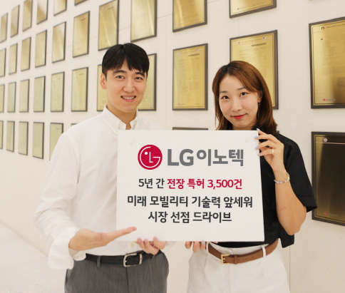 LG이노텍이 전기차, 자율주행차 등 미래 모빌리티 분야 기술력을 앞세워 특허 경쟁력 확보에 주력하고 있다. 