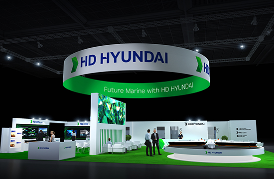 가스텍 2024에 참가한 HD현대 전시부스 조감도