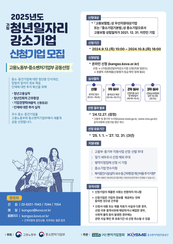 (가칭)청년일자리 강소기업’ 모집 포스터