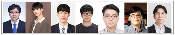 (왼쪽부터) 한국기계연구원 정준호 박사, KAIST 장한휘 박사과정, 고려대학교 세종캠퍼스 제어계측공학과 안준성 교수, 한국원자력연구원 정용록 박사, 한밭대학교 오민욱 교수, KAIST 기계공학과 박인규 교수, KAIST 신소재공학과 정연식 교수