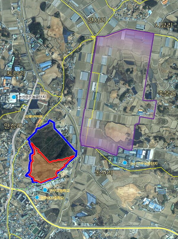 토지거래허가구역 지정 위치도