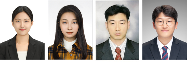 정우진 인하대학교 생명공학과 교수 연구팀. (왼쪽부터) 김현지 학생, 김수인 학생, 이규화 박사, 정우진 교수