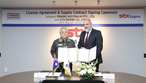 STX엔진이 지난 6일 PENSKE Australia와 호주 미래형 궤도 보병장갑차 디젤엔진 공급을 위한 840억 원 규모의 공급 계약 및 기술이전 라이선스 계약을 체결했다.