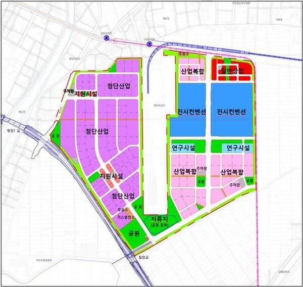 부산연구개발특구(첨단복합지구) 토지이용계획도