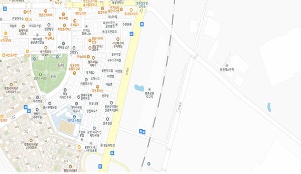 울산명촌 수소충전소 위치도