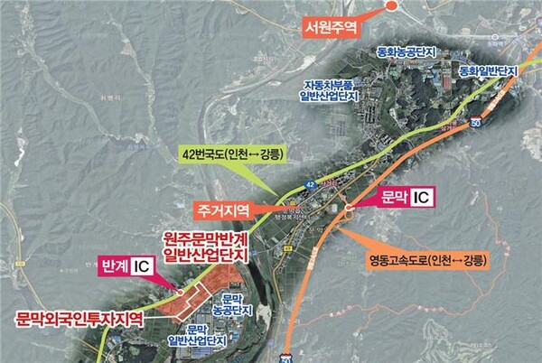 문막 외국인투자지역 위치도