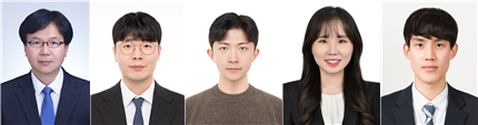 (왼쪽부터) 한국기계연구원 정준호 책임연구원, 한밭대학교 하지환 교수, 고려대학교 세종캠퍼스 양진혁 학생, 소순애 교수, 안준성 교수