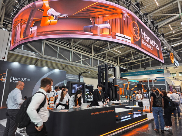 한화로보틱스 전시부스 전경