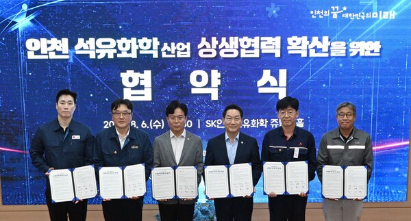 '인천 석유화학산업 상생협력 확산을 위한 협약식' 현장