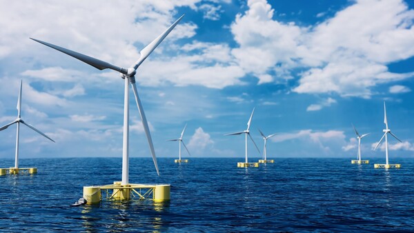 ‘15MW급 부유식 풍력발전 하부구조물(SnapWind Float)’ 렌더링 이미지